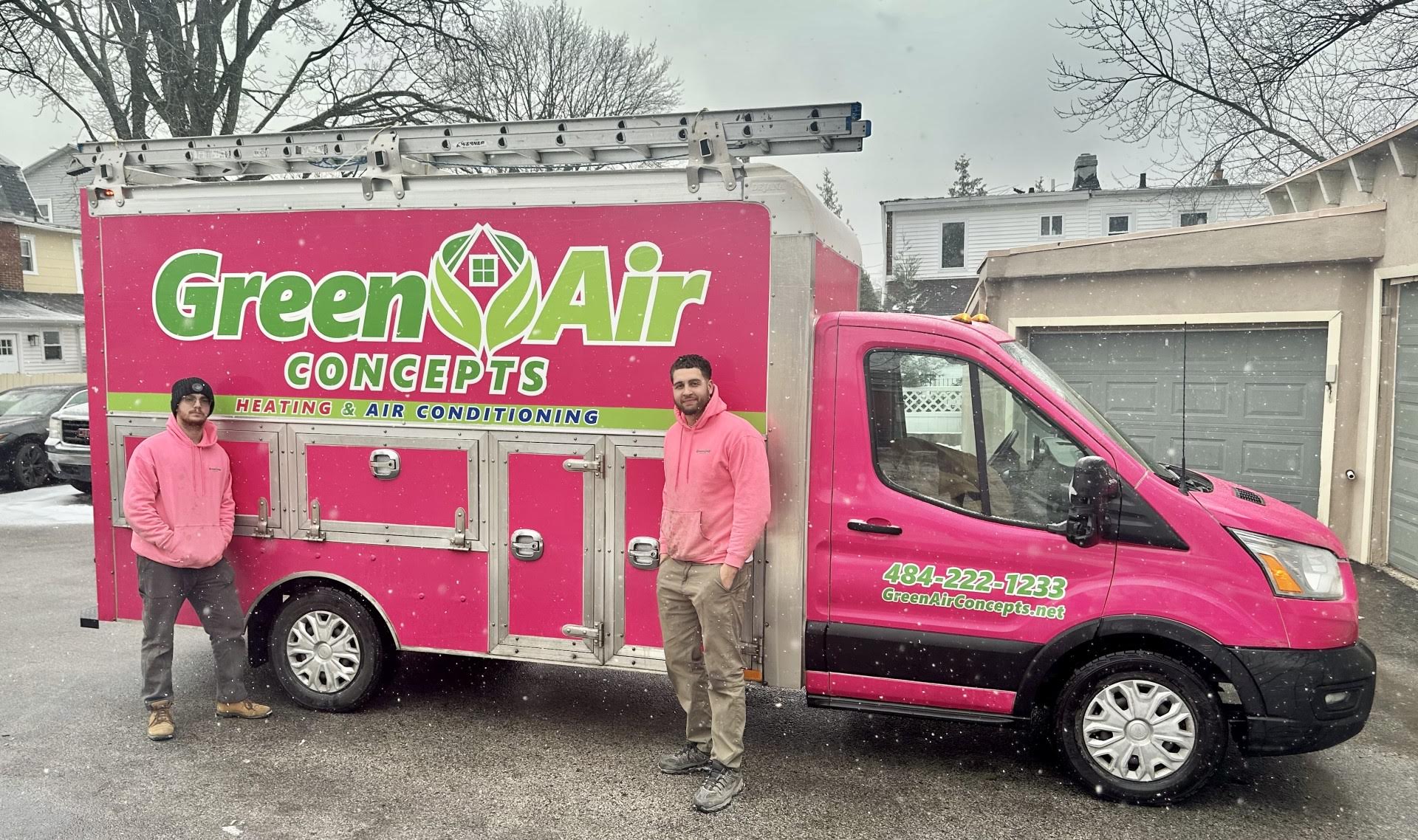 Green Air truck in Ardmore, PA