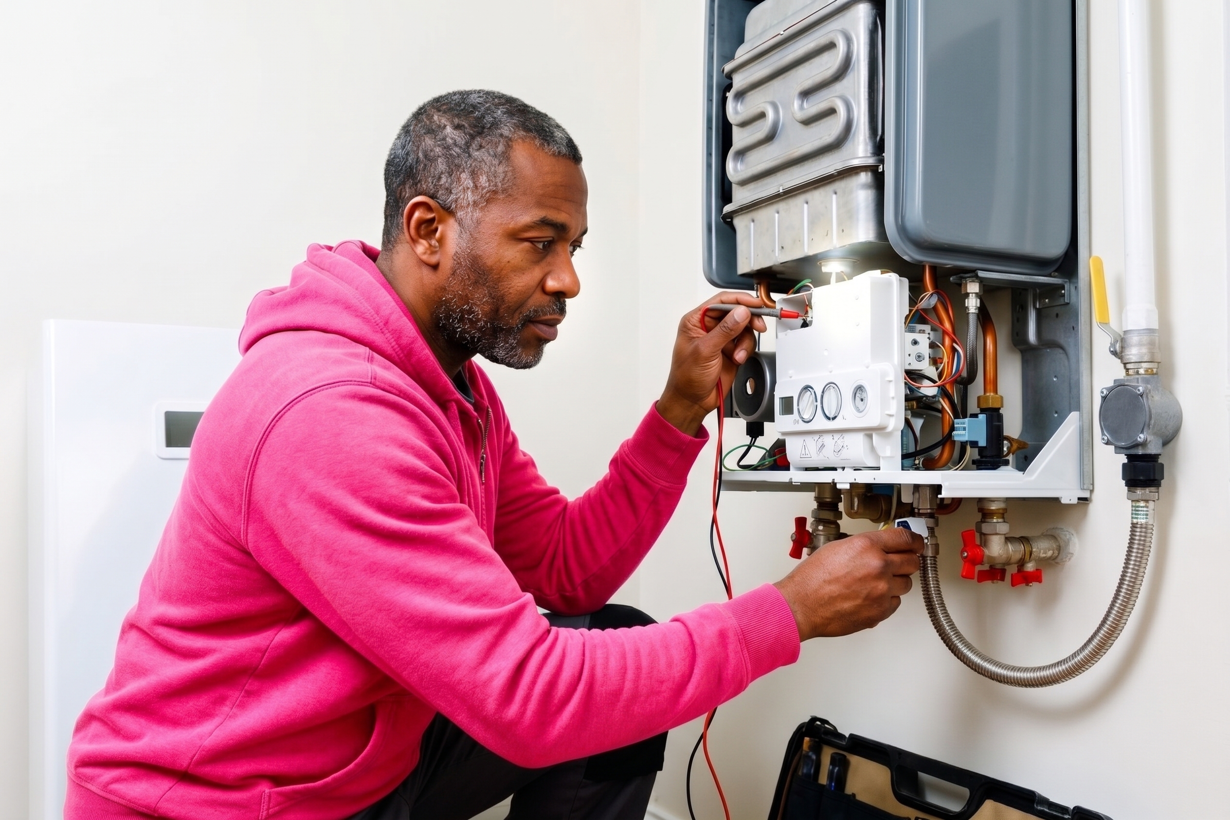 Residential boiler heating system