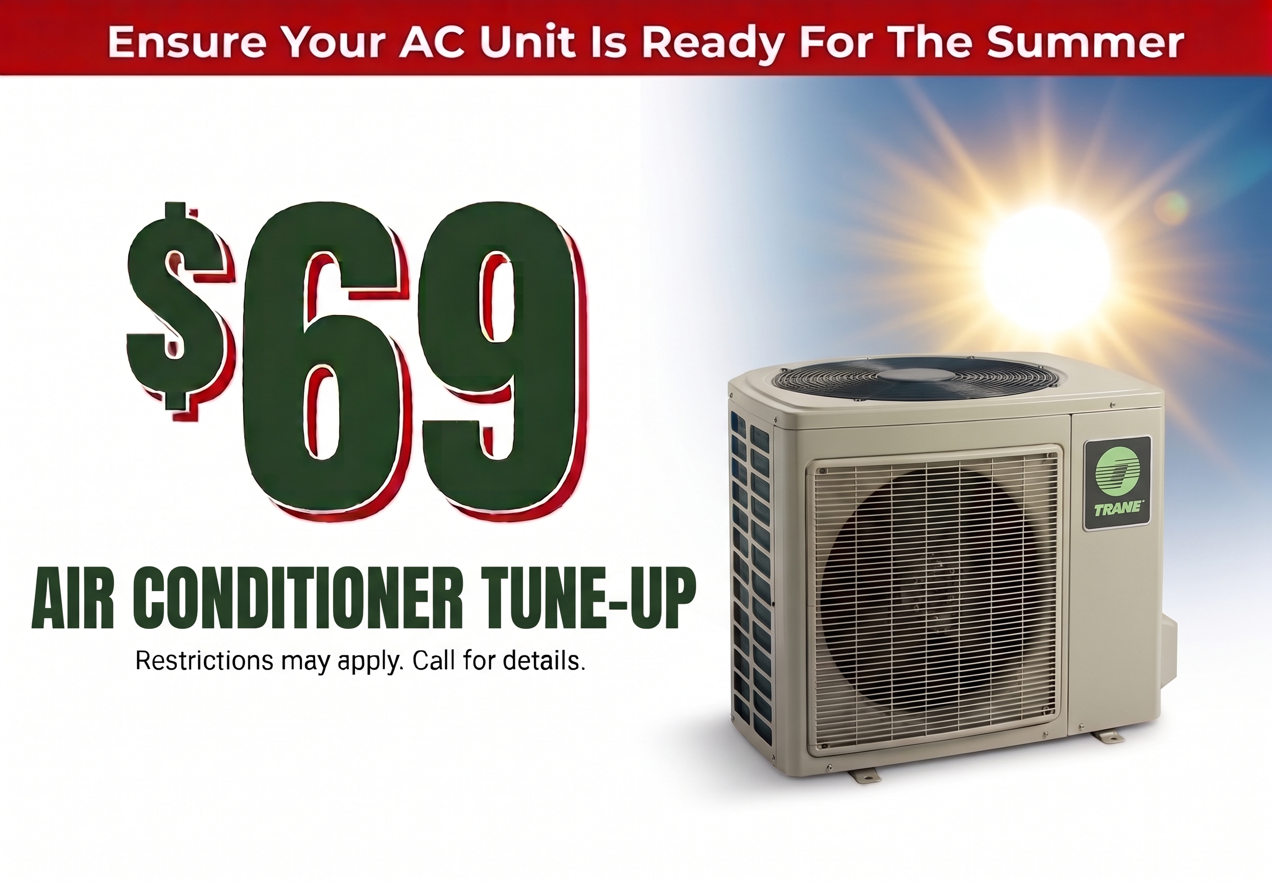 Spring Summer AC Tune-Up Coupon Green Air Conepts