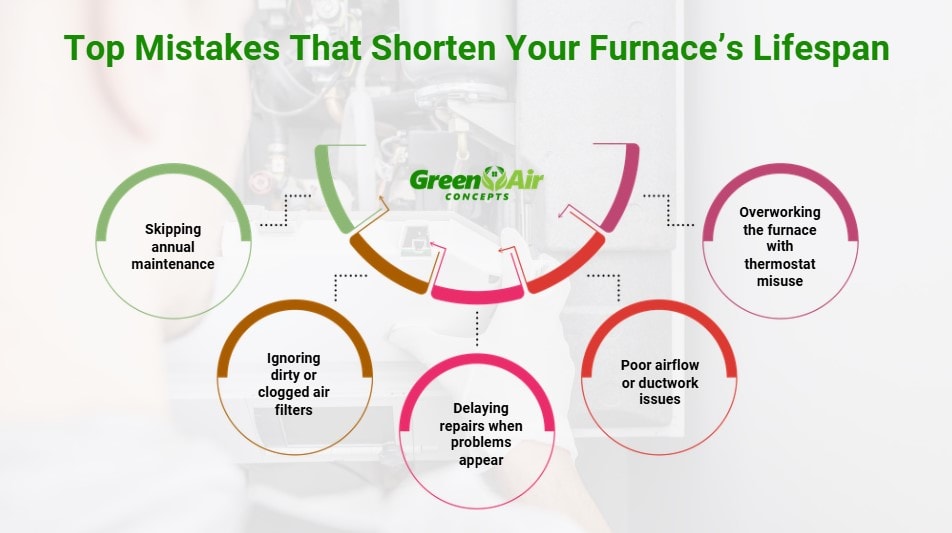 Top 9 Mistakes That Shorten Your Furnace’s Lifespan Infographic